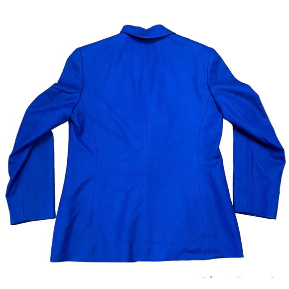 VTG Pendleton Womens Size 12 Pure Wool Lined Career Blue Blazer USA Made 3button - Picture 2 of 12